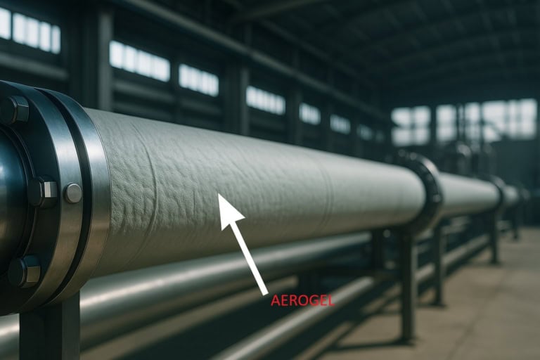 Teava industriala izolata cu aerogel